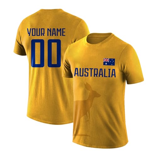 Custom Australia Soccer Jersey Personalized Shirts Add Your Name Number