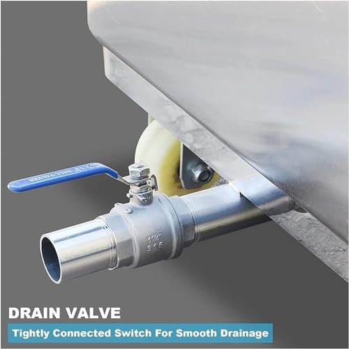 Portable Stainless Steel Utility Sink, Free Standing Wash Station for Efficient Floor Mop Cleaning in Homes or Hotels,