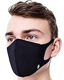 Airinum Lite Air Mask - Maschera di Protezione Respiratoria Riutilizzabile e Regolabile, Che Protegge Contro L’inquinamento, lo Smog, gli Allergeni e i Batteri… (XS, Storm Black)
