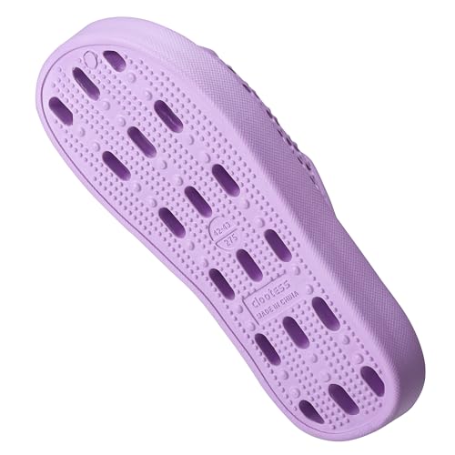 Image of clootess Shower Shoes Slide for Men and Women Holes Bath Slipper Bathroom Sandal Pool Gym College Dorm Non-Slip