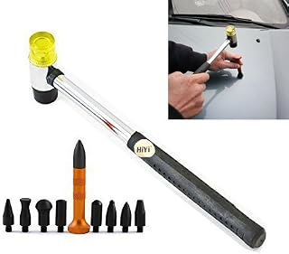 HiYi 10Pcs Dent Repair Tool Kits Paintless Dent Removal Tap Down Tool Dent Hammer DIY Tools