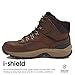HI-TEC Altitude VI I WP Leather Waterproof Men's Hiking Boots, Work Boots for Men, Outdoor Trekking Trail and Backpacking Shoes with Michelin Rubber Outsoles   - Dark Brown Tan, 8.5 Medium