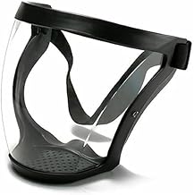 Anti-Fog Full Face Shield Upgraded | Impact & Wind Resistant Cycling Mask with Adjustable Fit | Transparent Protection for Outdoor & Kitchen Use | Heat & Blue Light Blocking (Pack of 1)