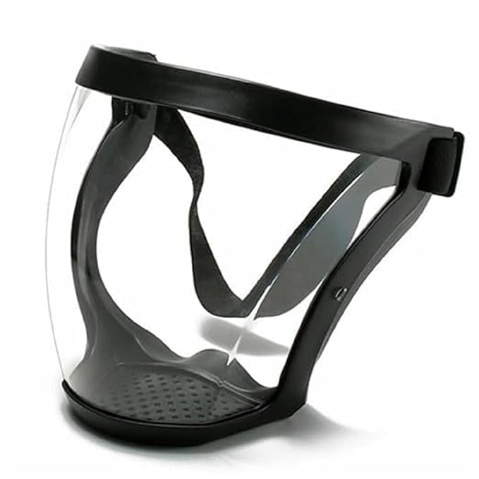 Anti-Fog Full Face Shield Upgraded | Impact & Wind Resistant Cycling Mask with Adjustable Fit | Transparent Protection for Outdoor & Kitchen Use | Heat & Blue Light Blocking (Pack of 1)-image-43