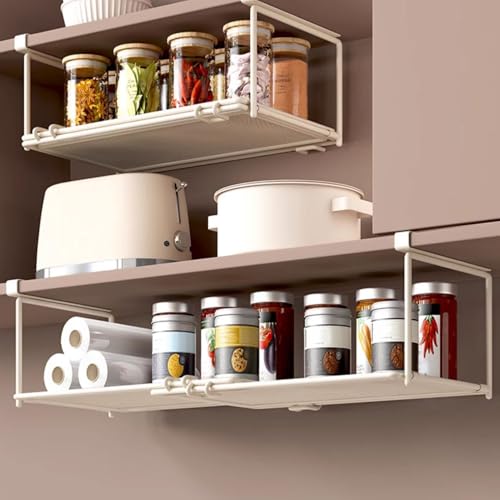 Cesta extensible bajo estante para organizar armarios pequeños sin espacio 4