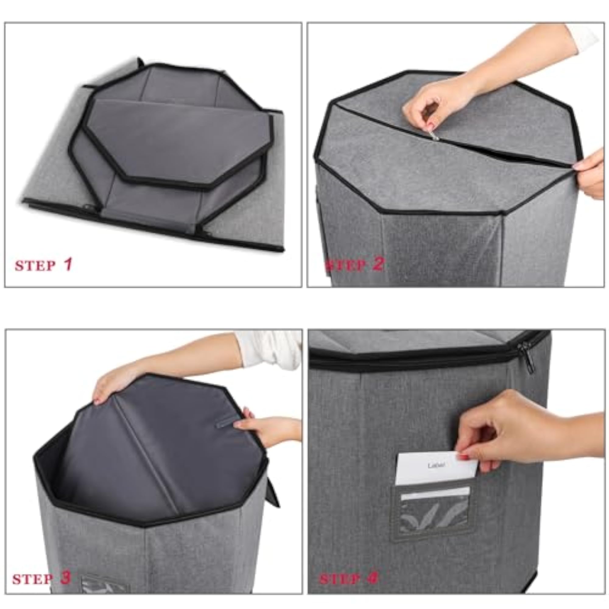 Wig Storage Box, Foldable Travel Case for Hair Accessories