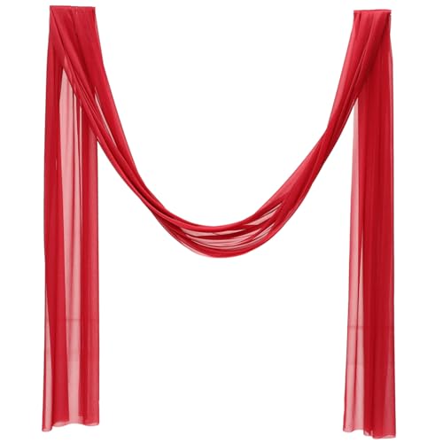 SOIMISS Cortina Visillo Roja de Poliéster Ligera y Flexible para Decoración Elegante en Ceremonias de Boda y Fiestas