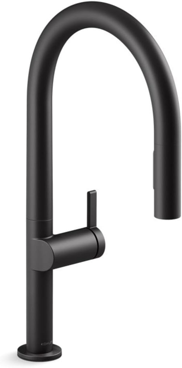 Kohler K-28270-RT2 Components 1.5 GPM Single Hole Pre-Rinse Kitchen Faucet - Matte Black