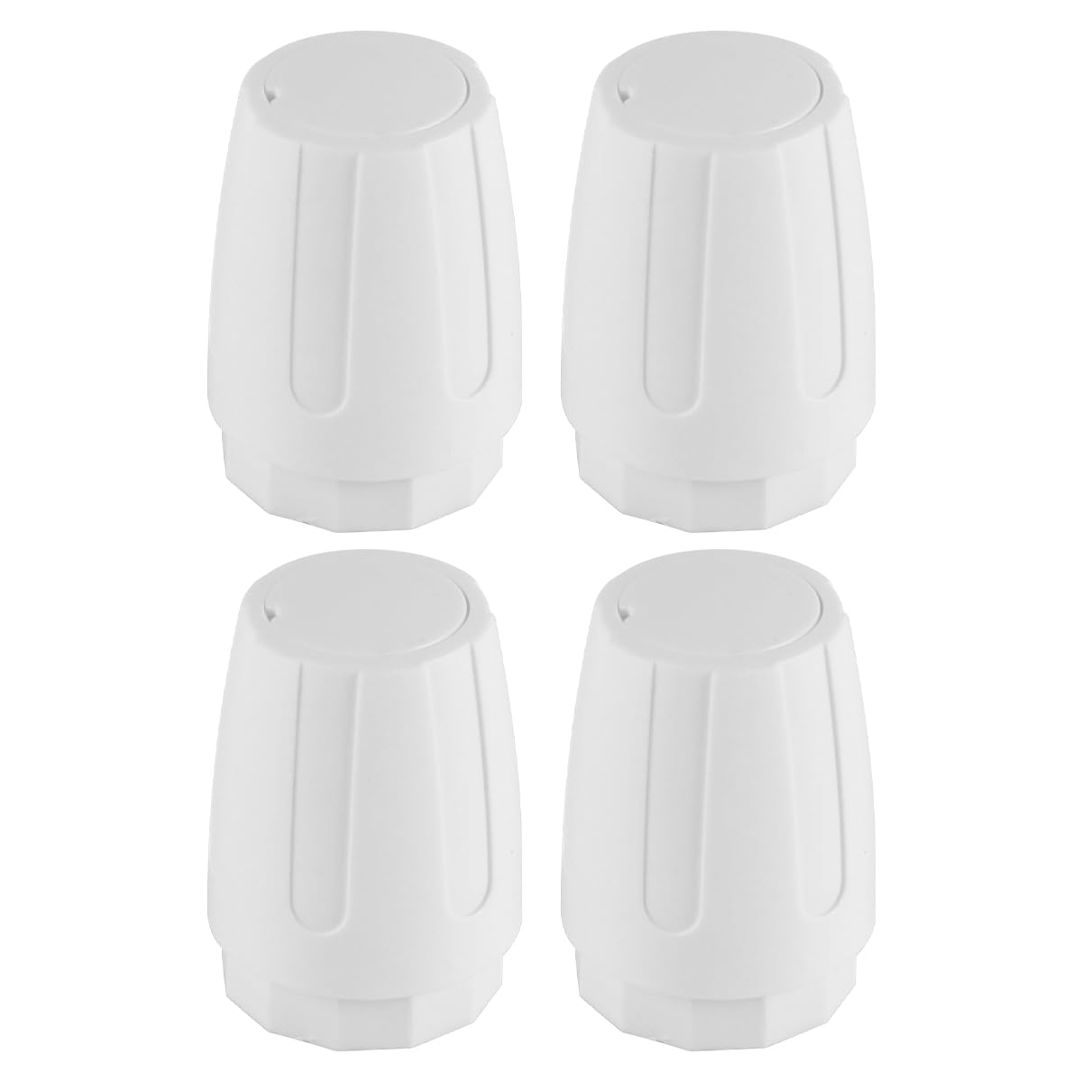 Laroal 4Pcs Radiator Valve Caps for Underfloor Heating Manifold Hand Wheel Switch Automatic Temperature Control Valve White Plastic Handle Durable and Easy Installation