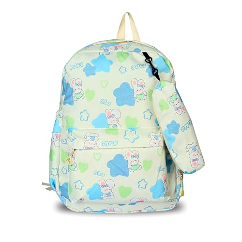 Image of VGRASSP 2 Pcs Kids School Backpack Set with Pencil Pouch - Lightweight Bag for Boys and Girls with Spacious Zipper Compartments - Color As Per Stock