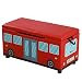 Produktbild HOMCOM Kindersitzbank, Sitzhocker, Aufbewahrungsbox, Polsterbank mit Stauraum, Truhenbank, Schaumstoff, Abnehmbar, Faltbar, Rot, 75 x 36 x 39 cm