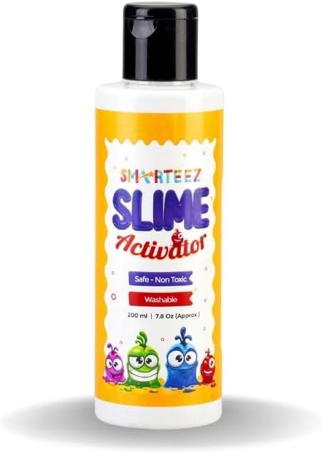 SMARTEEZ Slime Activator, Non-Toxic, Safe, Makes 5+lbs, Washable, Triple Output Magic Formula for Stretchy Slime Making