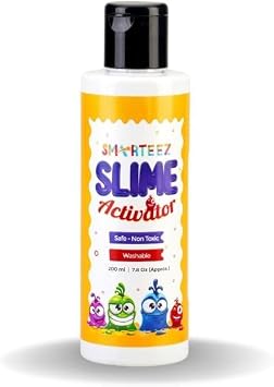 SMARTEEZ Slime Activator, Non-Toxic, Safe, Makes 5+lbs, Washable, Triple Output Magic Formula for Stretchy Slime Making