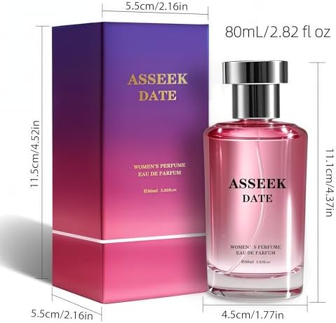 ASSEEK Luxury Perfume for Women, 80ml / 2.82 fl oz, Upgraded Long-Lasting Pistachio Vanilla Fragrance, Creamy Sweet Floral Scent with Almond & Jasmine Notes, Suitable for dates, parties, or as a gift. — view 8