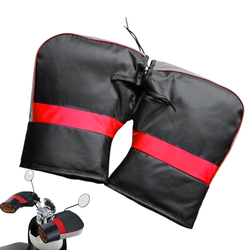 Manoplas Para Moto – Impermeable Y Terciopelo 36x27cm | Guantes De Manillar Invierno Térmicos Para Scooter Bicicleta | Calentador De Manos Grueso Para Motoristas Y Ciclistas, Protección Contra Vient