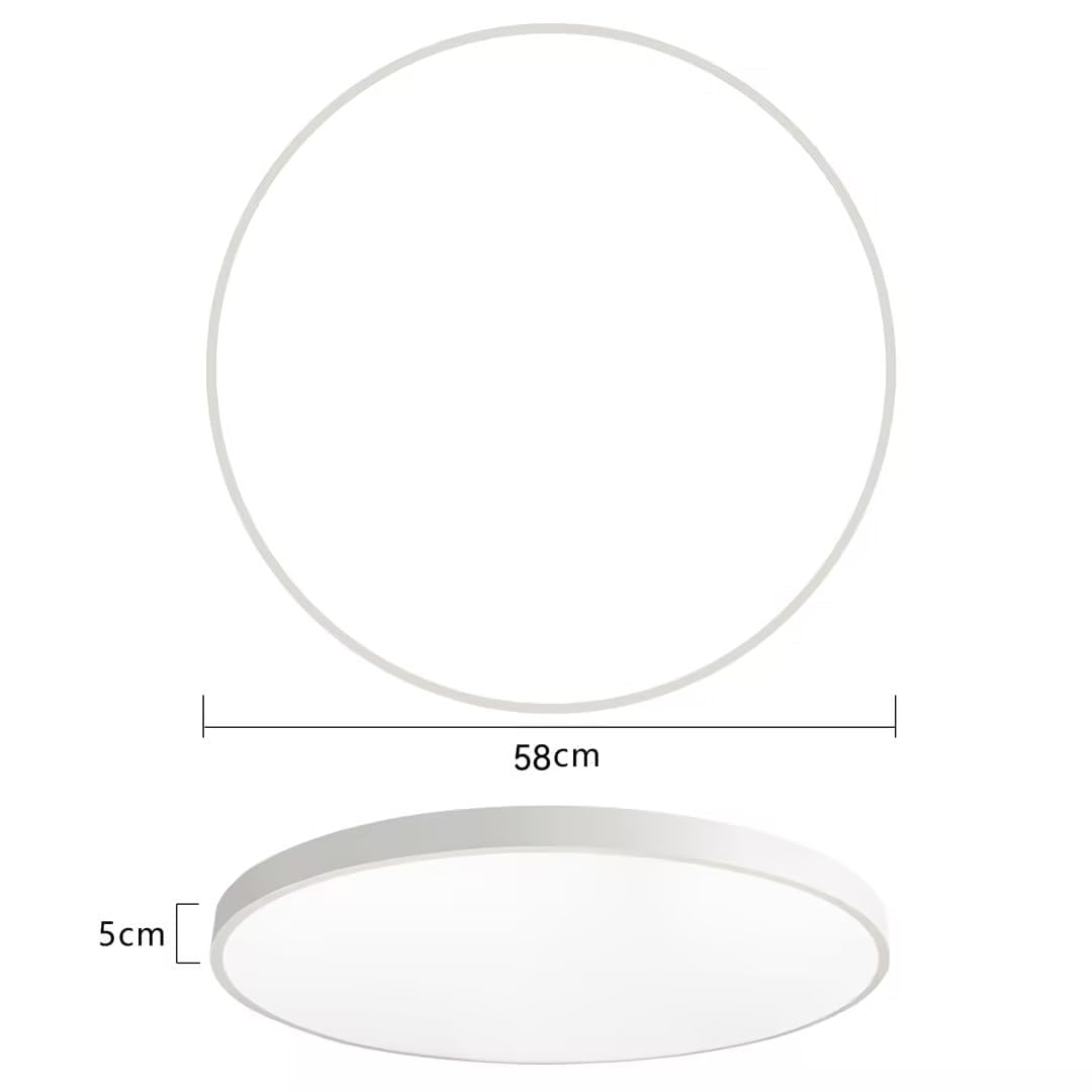 JDONG Led Deckenleuchte Dimmbar 72W Rund Flach Deckenlampe mit Fernbedienung 3000K-6000K Wohnzimmerlampe Modern ultradünn Leuchte für Wohnzimmer, Schlafzimmer Esszimmer Büro Ø58*5CM