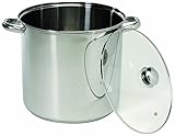 ExcelSteel 551 Stockpot with with Encapsulated Base, 20 quarts, Silver