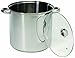 ExcelSteel 551 Stockpot with with Encapsulated Base, 20 quarts, Silver