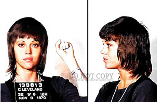 Jane Fonda Mugshot photo Cleveland pour décoration salon vintage poster