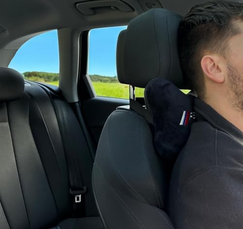 FS 2X Auto Nackenkissen – Ergonomische Nackenstütze für Kopfstütze – Verstellbares Kopfkissen – Komfort Auto Zubehör für Lange Fahrten – Universell passend – sportlich & hochwertig