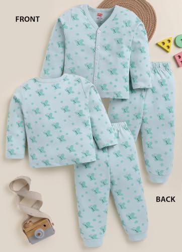 Image of LuvLap Baby Boys & Girls Regular Fit 100% Cotton Half Sleeves Jhabla & Shorts Set Pack of 2