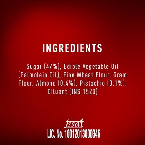 Image of BIKAJI Soan Papdi 17.6 oz, Flaky Indian Sweet with Almonds & Pistachios