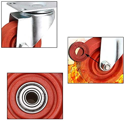 Roulettes en nylon haute performance pour chariot industriel robuste - 3