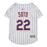 Pets First MLBPA Juan Soto Jersey #22 Pet Jersey- MLB New York Mets Mesh Players, Size Medium