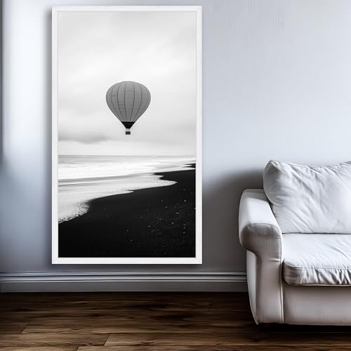 Art mural plage noir et blanc impression toile haut de gamme 21x30 - 3