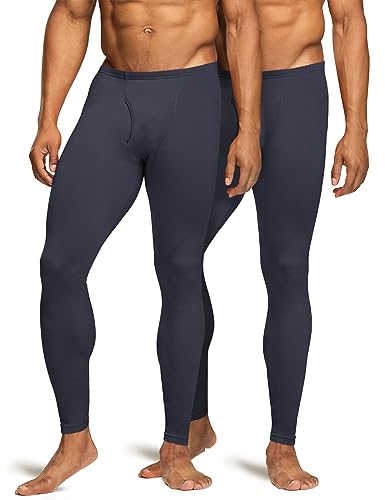 TSLA Men's Thermal Underwear Pants, Heated Warm Fleece Lined Long Johns Leggings, Winter Base Layer Bottoms