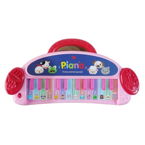 Image of Kids Animal Sound Piano Keyboard - Baby Musical Toy with Lights, Music & Fun Keys | Portable Learning Piano for Toddlers Age 1-5 | Mini Educational Music Instrument for Early Development