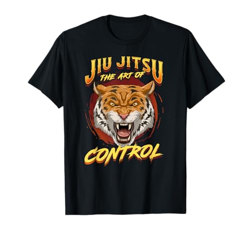 BJJ The Art Of Control - Grappling Jiu Jitsu Tiger Head T-Shirt