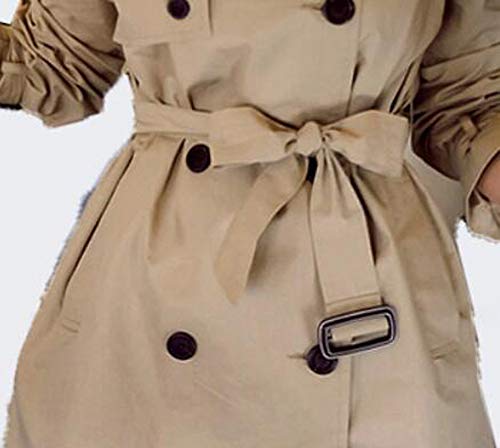 Black Temptation Wind Coat Waist Belt, Cotton, with Buckle, 165cm [Light beige]3