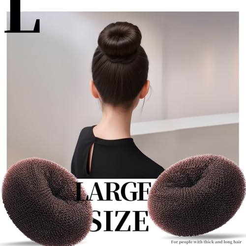 image for Teenitor Donut Hair Bun Maker Set, Hair Bun Shaper Set with Large, Med