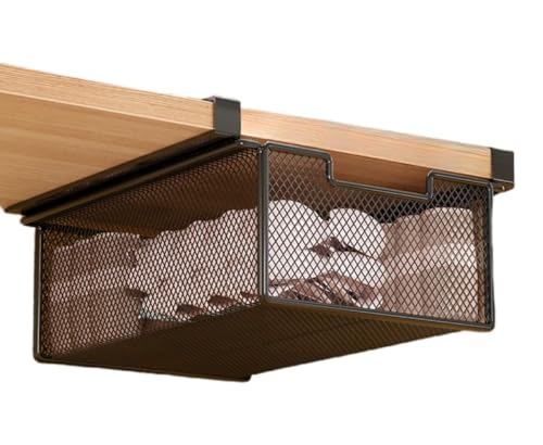 Sailozai 引き出し式ワードローブ下吊りラック、下着収納ボックス、スライド式吊り下げ式、省スペース、取り付け簡単、靴下、家庭用、下着整理 (S,ホワイト)