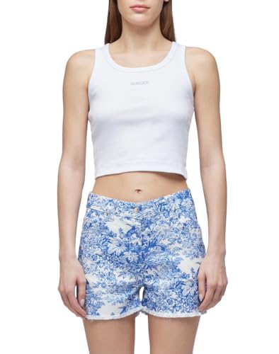 Débardeur court brodé Sundek pour femme en coton de qualité