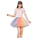 BIFINI Adult Women 80's Plus Size Tutu Skirt Layered Tulle Petticoat Halloween Tutu Rainbow 2