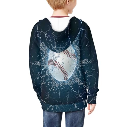 Suobstales Kids Soft Zip-Up Hoodie for Boys 6-16 Years Hooded Sweatshirt Fall Cardigan Jacket with Pockets2