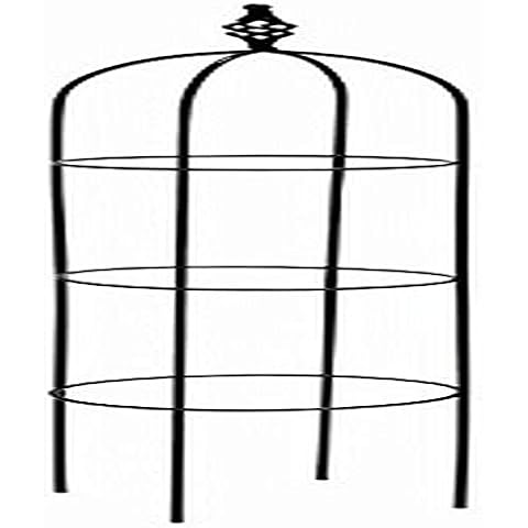 American Garden Works OST Obelisk with Spiral Twist Finial, 54" x 10.5", Matte Black Cover