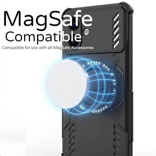 Image of ShieldTech Back Cover Case for Vivo Y400 Pro 5G | 360 Protection Mobile Phone Case Mag-Safe | Camera Protection | Vivo Y 400 Pro Back Cover /Vivo Y400 Pro 5+G - Black TPU+PC