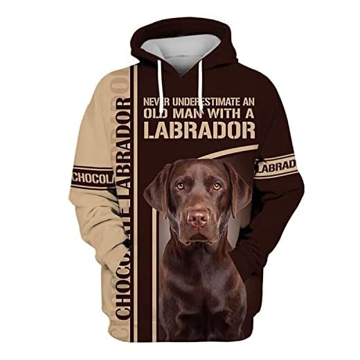 Choco Lab Men's Pullover Hoodie Dog 3D Printed Hooded Sweatshirt With Warm Brushed Fleece Layer Inside Set 46 Size 5XL