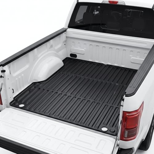 BDFHYK Truck Bed Mat, All-Weather TPE Heavy Duty Liner Compatible with 2024-2025-2026 Toyota Tacoma 5FT Bed, Perfectly Flush & Flexible Car Cargo Mat Accessories (Not Fit Drop-in Bed Liners)
