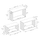 MOBILI FIVER, 3er-Set Giuditta rechteckige Würfelregale, grauer Beton, Made In Italy