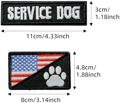 5 Pcs Dog Patches for Harness, Service Dog Patch with Hook and Loop Fastener image 5