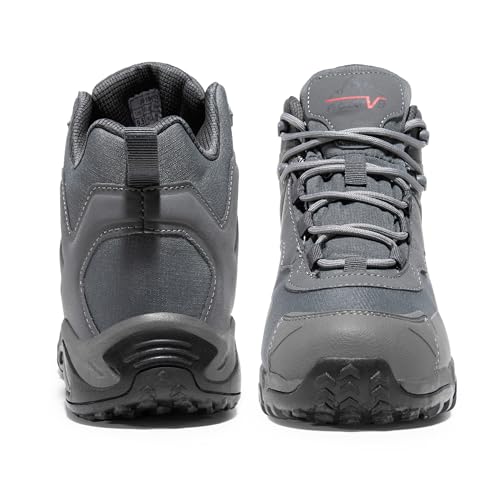 Nortiv 8 Men'S Waterproof Hiking Boots Lightweight Mid Ankle Trekking Trails Outdoor Boots,Size 10.5,Grey,Js19001M thumb #6