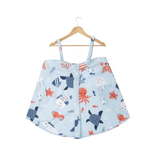 Image of Wakefit Nursing Pillow with Cape for Breastfeeding & Baby Care | 5 in 1 Feeding Pillow with 100% Cotton Removable Cover | Super Soft & Machine Washable | Coral Dive