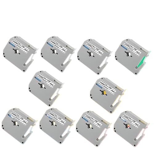 10 �p�b�N 9mm ���n�ɔ� MK221 M221 M-K221 M ���x���e�[�v PT-80 PT-110 PT-65 PT-70 PT-88 PT-90 ���x�����[�J�[�ƌ݊�������(Black on Clear)