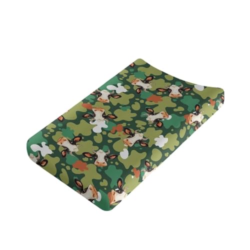 Image of Tie-Dye Cow Changing Pad Cover Baby Boys Girls Changing Table Pad Covers Diaper Change Table Sheets Covers Soft Breathable