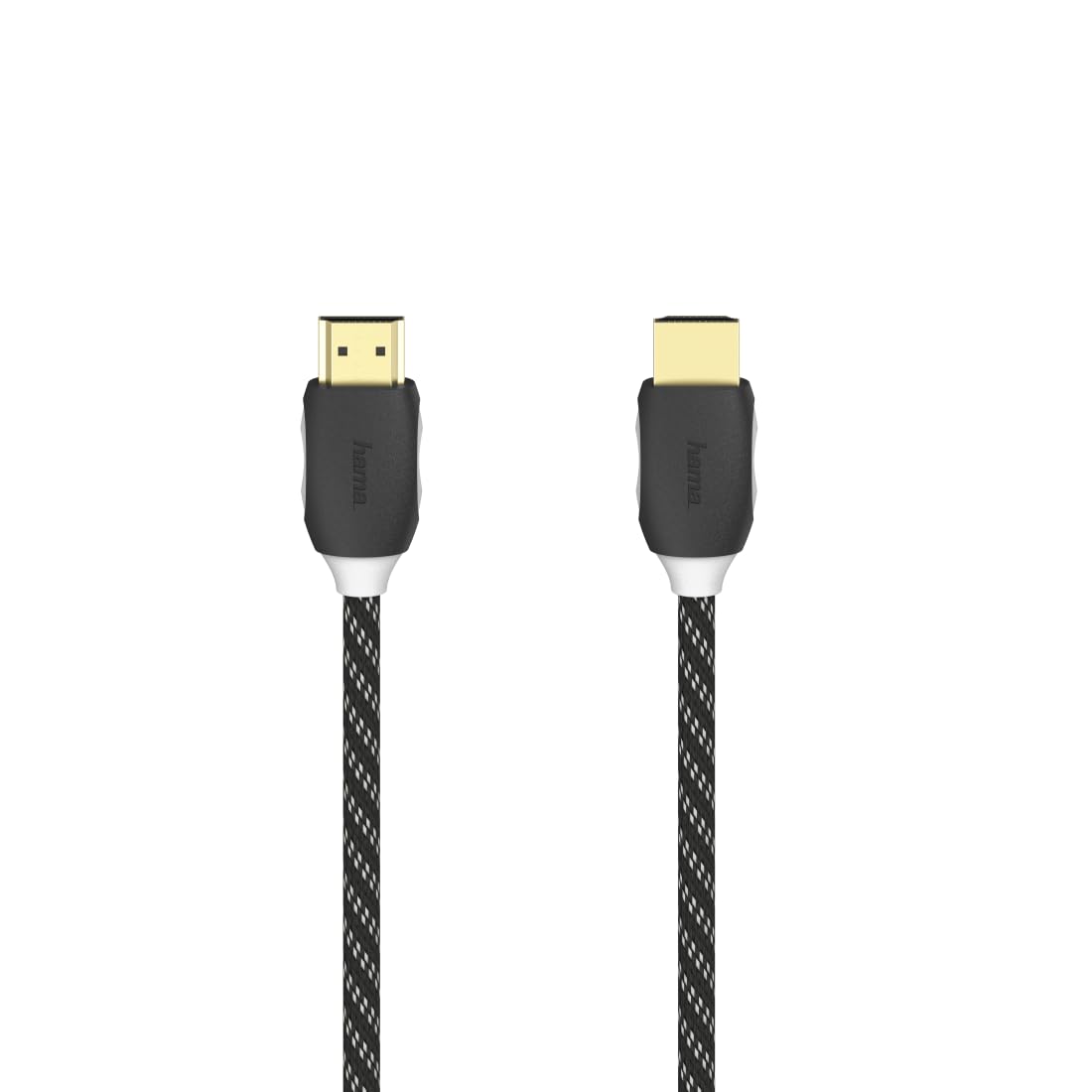 HS HDMI Ethernet, Altın Uç, Örgü Kablo, Siyah, 1.5