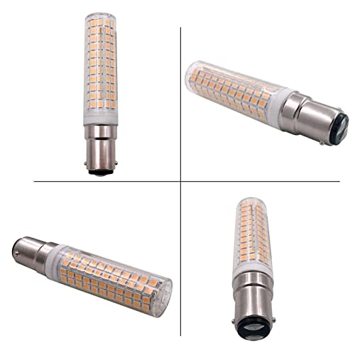 Lxcom Lighting Ba15D Led Corn Bulb Dimmable 15W Double Contact Bayonet Base 136 Leds 2835 Smd 120W Equivalent Jd Type T3/T4 Halogen Bulbs Warm White 3000K For Sewing Machine Lamp Ceiling Fans, 4 Pack #TOP3
